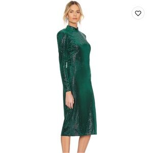 Steve Madden Shimmering Green Long Sleeve Dress